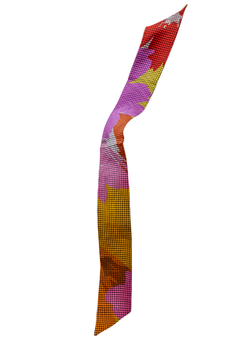 foulard Mistral pied de poule de face sur fond blanc