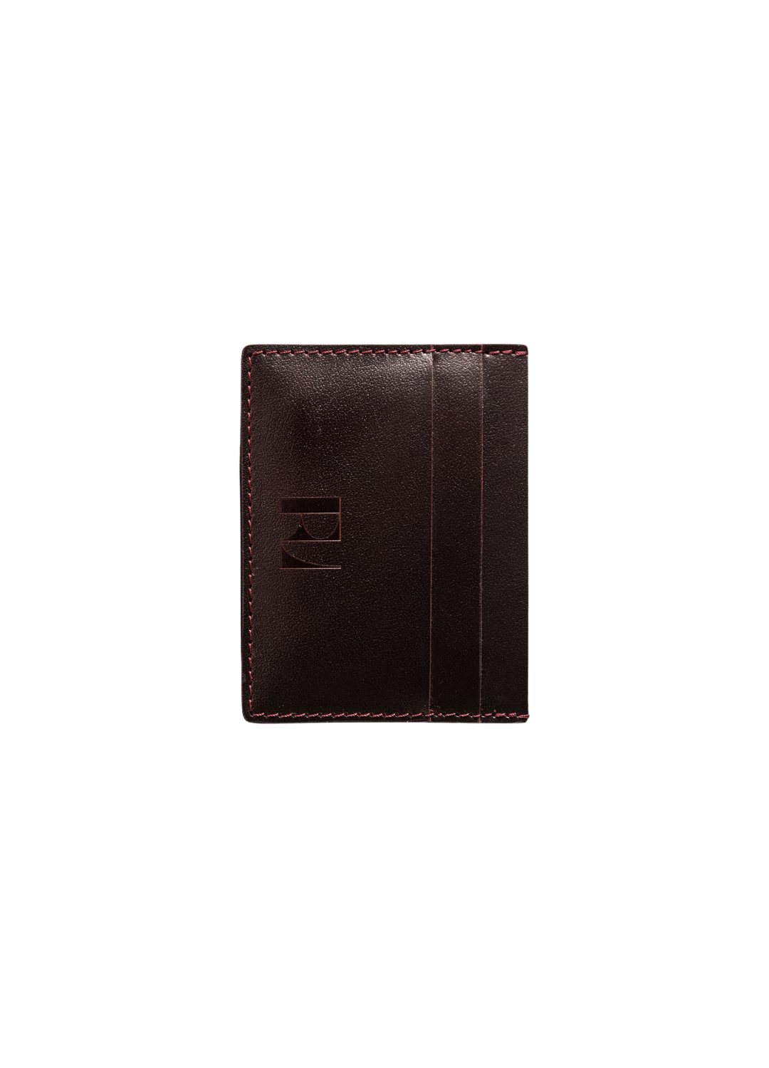 porte cartes Pitchoun marron de face sur fond blanc