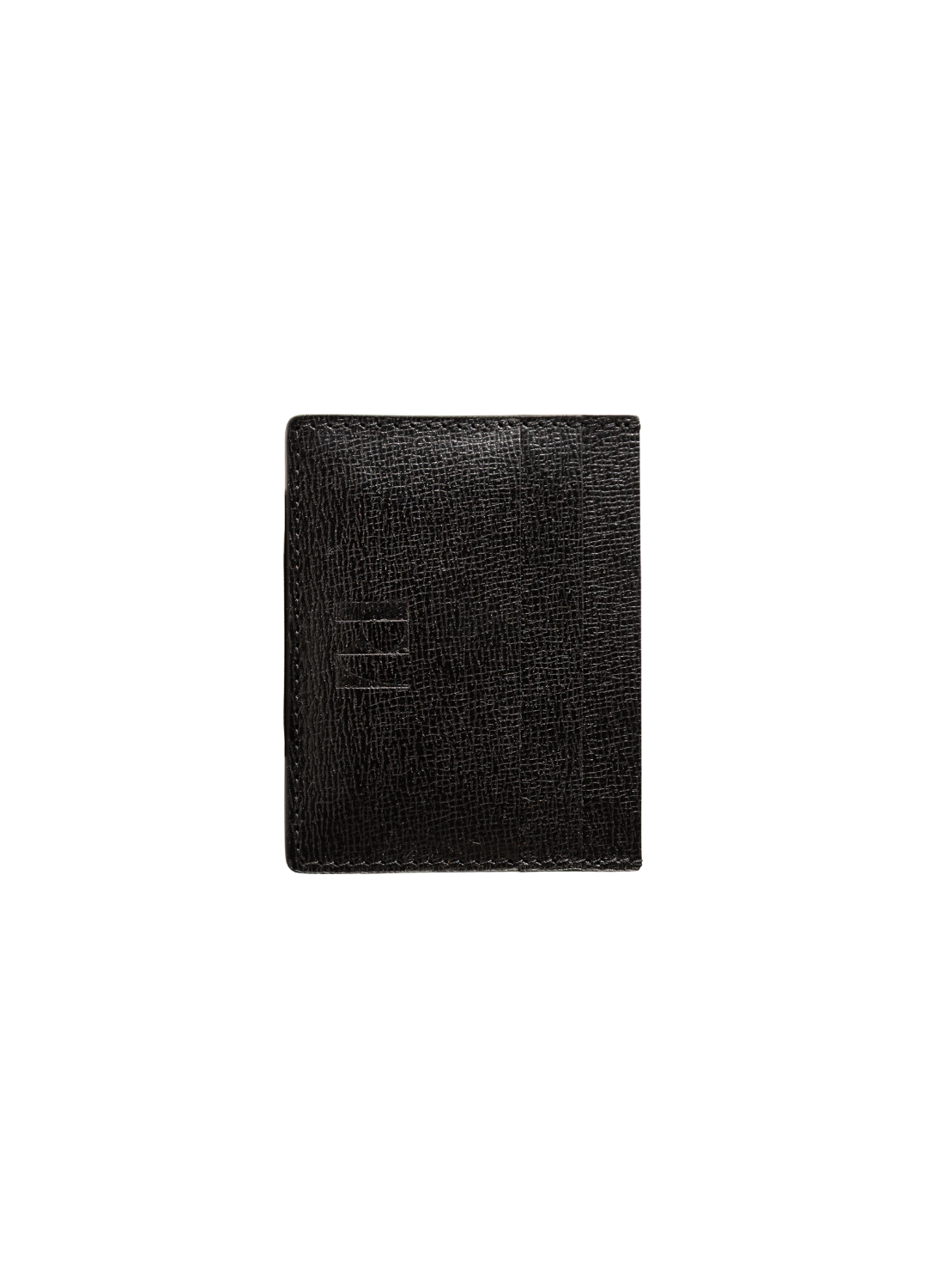 porte cartes Pitchoun noir texturé de face sur fond blanc