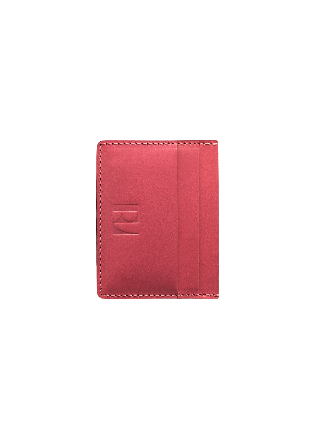 porte cartes Pitchoun rose de face sur fond blanc