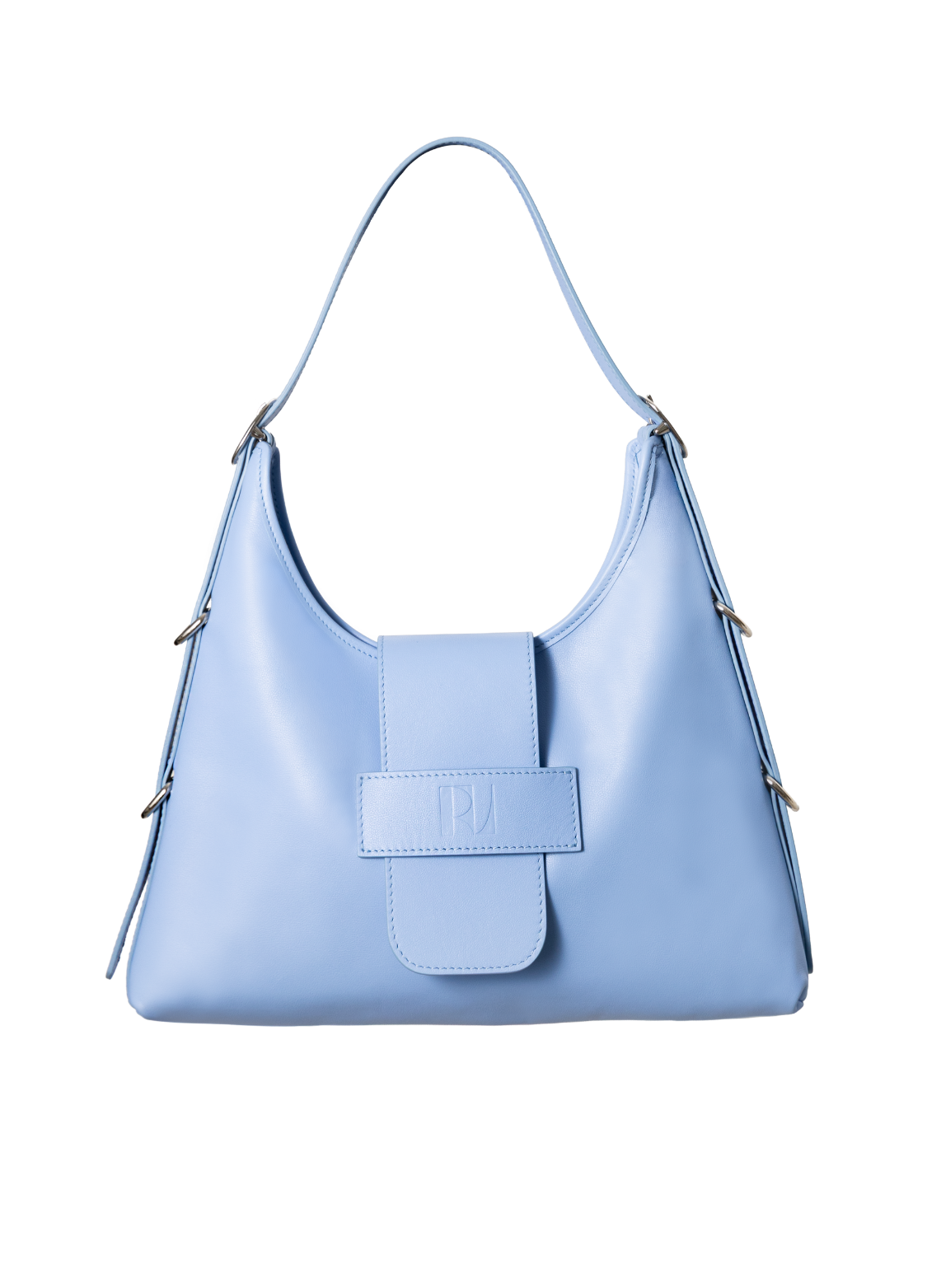 sac fada taille M bleu clair de face sur fond blanc