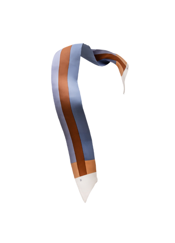 foulard Mistral capuccino de face sur fond blanc