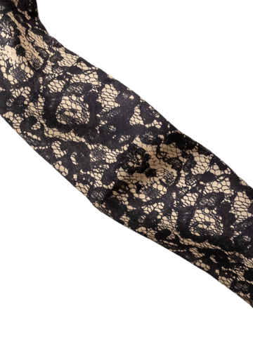 Zoom imprimé fourlard Mistral dentelle beige et noir
