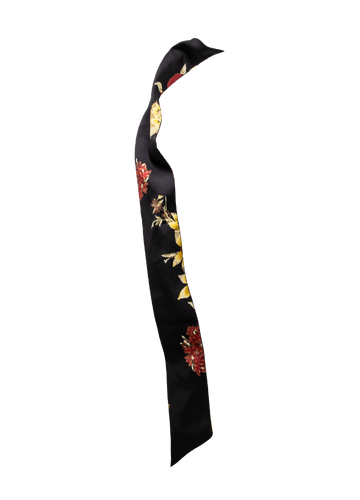 Foulard Mistral floral sur fond blanc