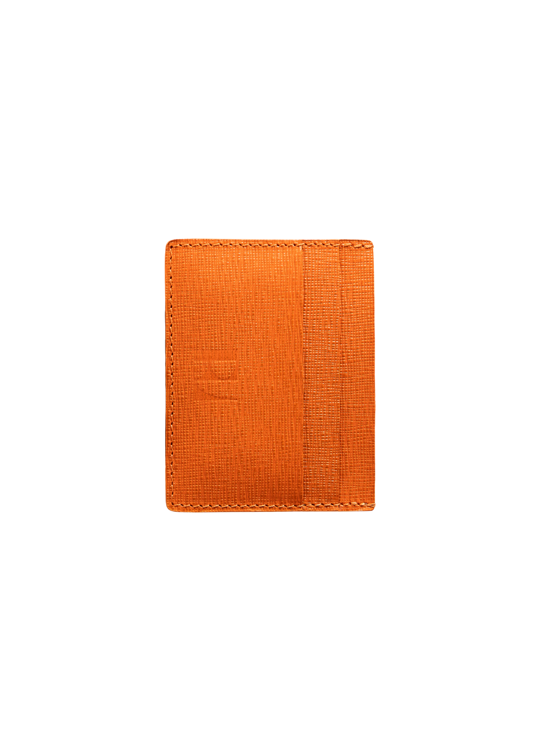 porte cartes Pitchoun orange de face sur fond blanc